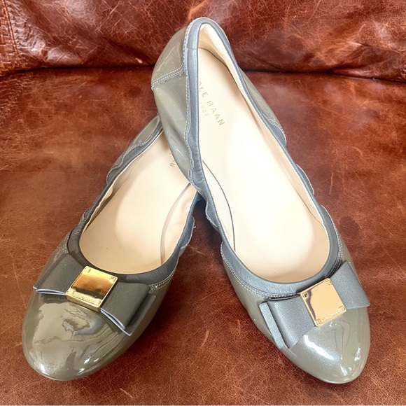 Cole Haan Shoes - Cole Haan Patent Leather Ballet Flats & Loafers In Olive Color Size 8